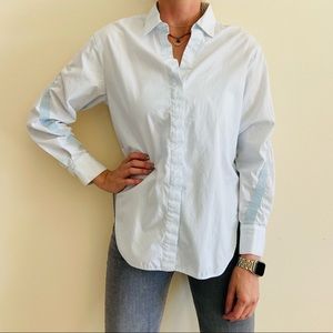 Maje classic light blue cotton button down shirt
